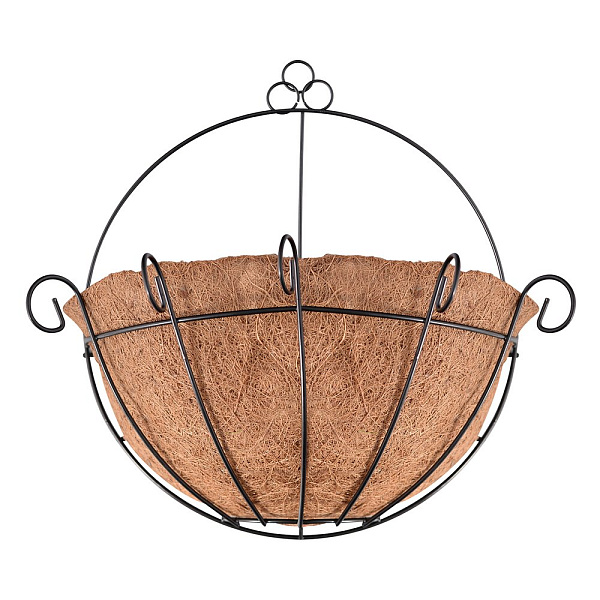 Кашпо навесное "Кокос". Размер 25х28см, глубина 13см. 