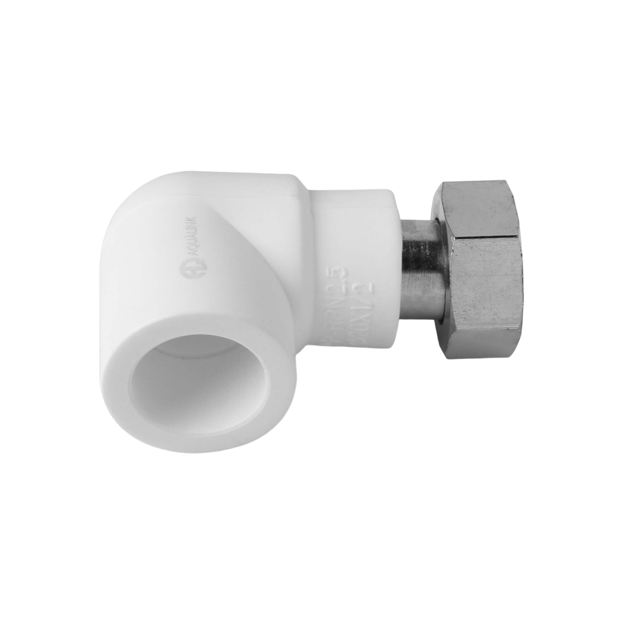 Уголок PP-R с накидной гайкой 25X3/4" AQUALINK 03600