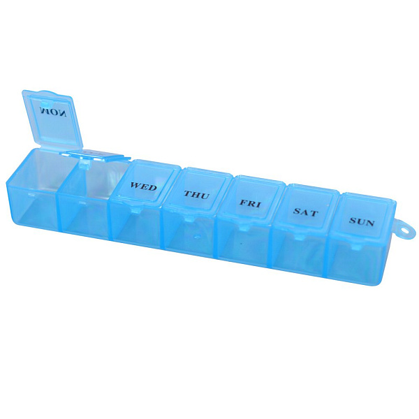 Таблетница "Неделя". Размер 15х3х2 см. 2 цв. NEW