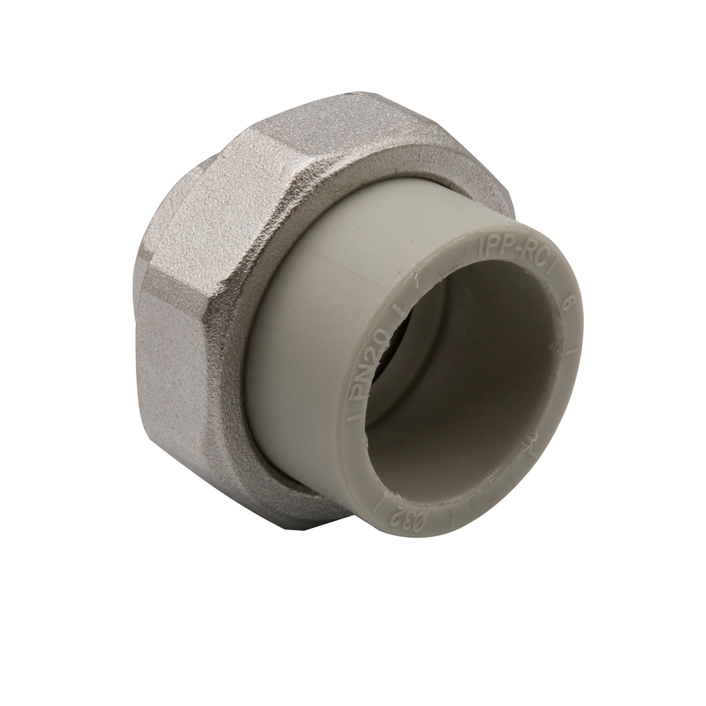 Муфта комб. разъемная, вн 32х3/4'' EVER® plast  СЕРЫЙ (Россия)