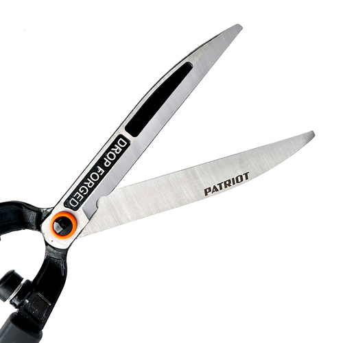 Ножницы для живой изгороди PATRIOT CSF 610, прямые кованые лезвия, PP+TPR рукоятки, регул-ка прижима, 610 мм