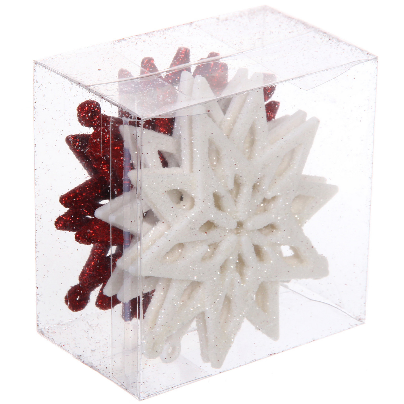 Набор ёлочных украшений "Сказочная зима" 45 предметов, Красный/Шампань