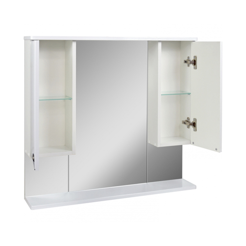 Зеркало со шкафом DORATIZ Афина 80 с подсветкой, универсальный, белый