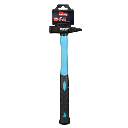 Молоток слесарный с прорезинен. фиберглассовой рукояткой, 300 г, Smartbuy tools (SBT-GH-300)/48