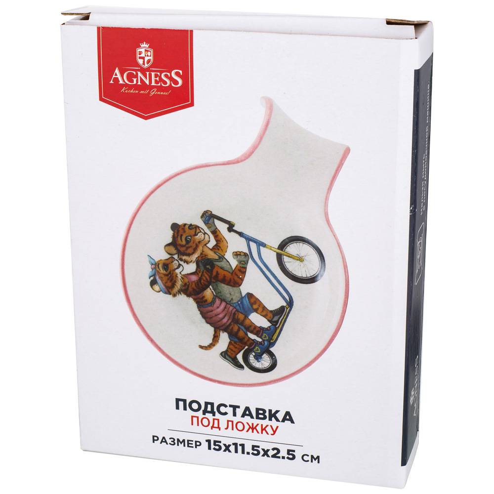 ПОДСТАВКА ПОД ЛОЖКУ, ТИГРИНЫЕ ИСТОРИИ, 15*11, 5*2, 5 СМ, КОР=48ШТ.