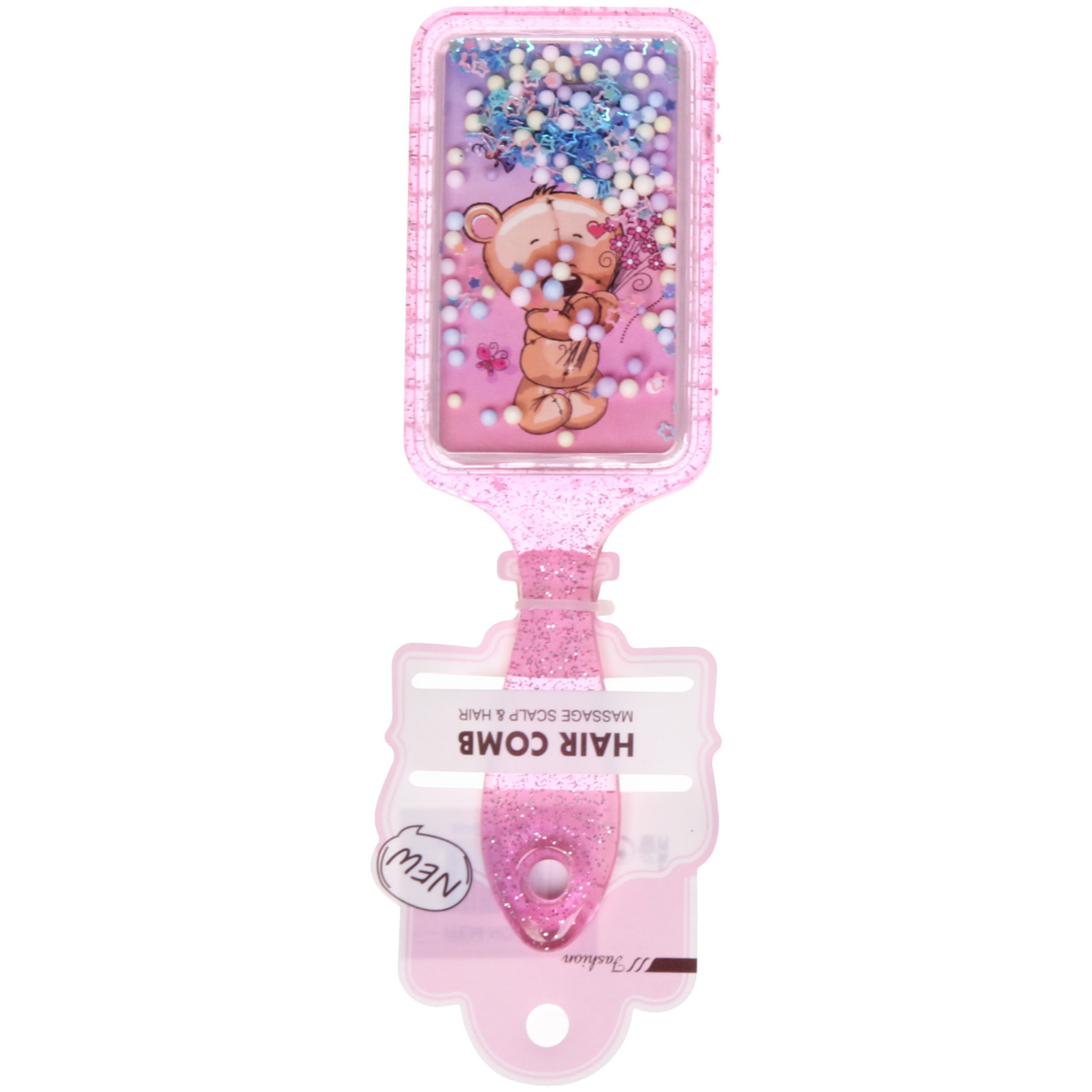 Расческа массажная "Baby House Boom", микс 4 вида Мишки, 18,5*6см