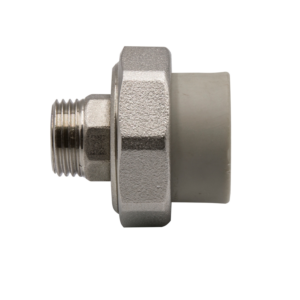 Муфта комб. разъемная, нар 25х1/2'' EVER® plast  СЕРЫЙ (Россия)