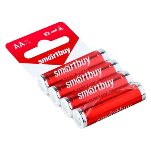 Батарейка алкалиновая с подвесом Smartbuy LR6/4SB (60/720) (SBBA-2A04SB)