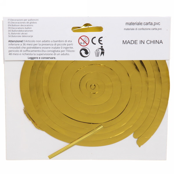 Подвесное украшение "Счастливый день" d-13 см, h - 80см Глянец, золото