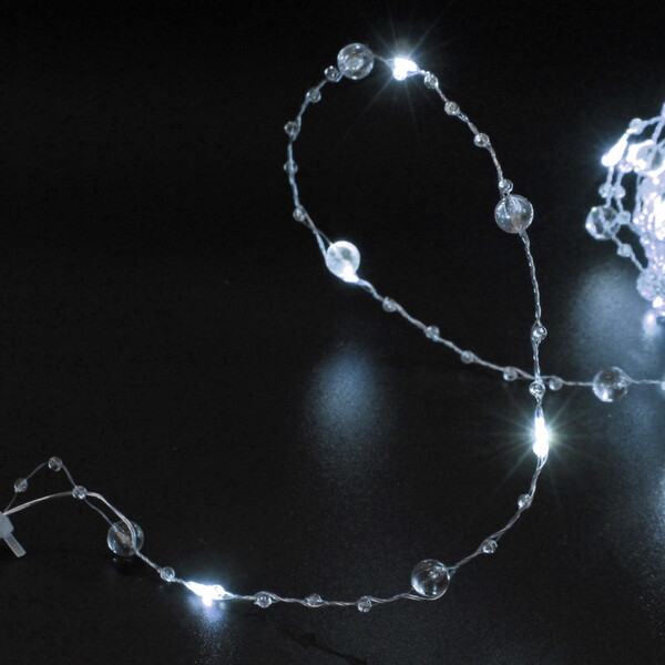 Гирлянда для дома НИТЬ "Льдинка" 10 м 100 ламп LED, 8 реж,IP-20, Белый