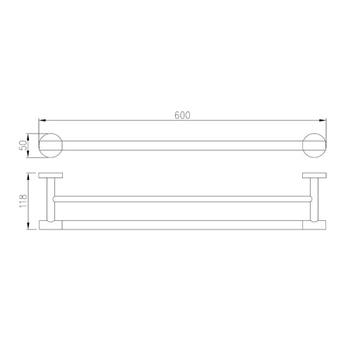Полотенцедержатель двойной VIEIR V5518S, золотой