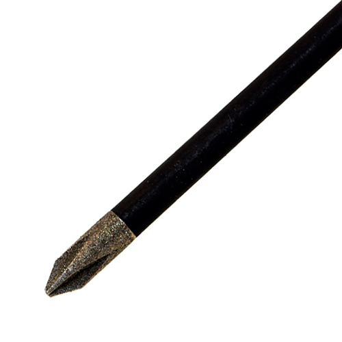 Отвертка крестовая 0х75 алмазный наконечник твердость 59 HRC, S2 Hanskonner HK1040-16-PH0-75