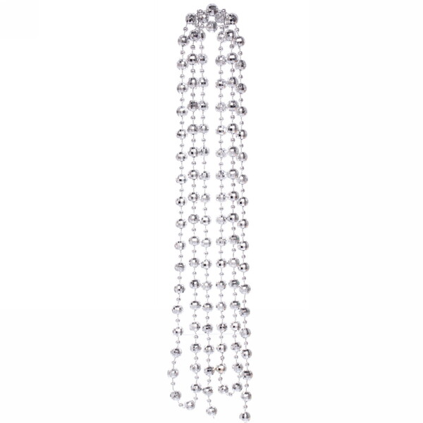 Бусы на ёлку 2м "Капельки", Серебро
