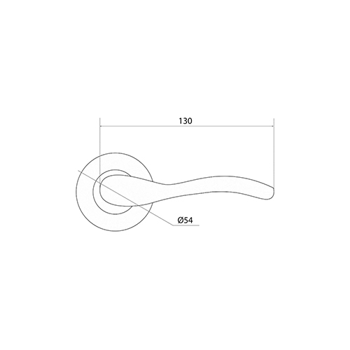 Ручка раздельная Trodos "AL-75", белый/хром