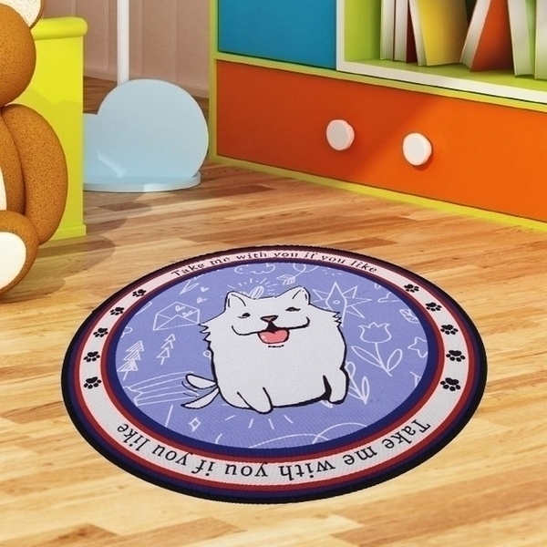 Коврик - лежанка для животных "ЛАПУСИКИ", мистер беляшик, цвет как на фото d-60см (лейбл)