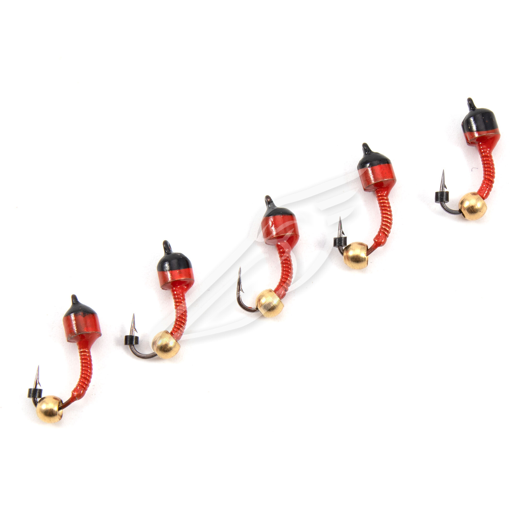 Мормышка вольф. безнасадочная "ЯМАН" Лесотка №4, d-4 мм, L-10 мм, вес 1,00 г, латунный шар, цв. крас