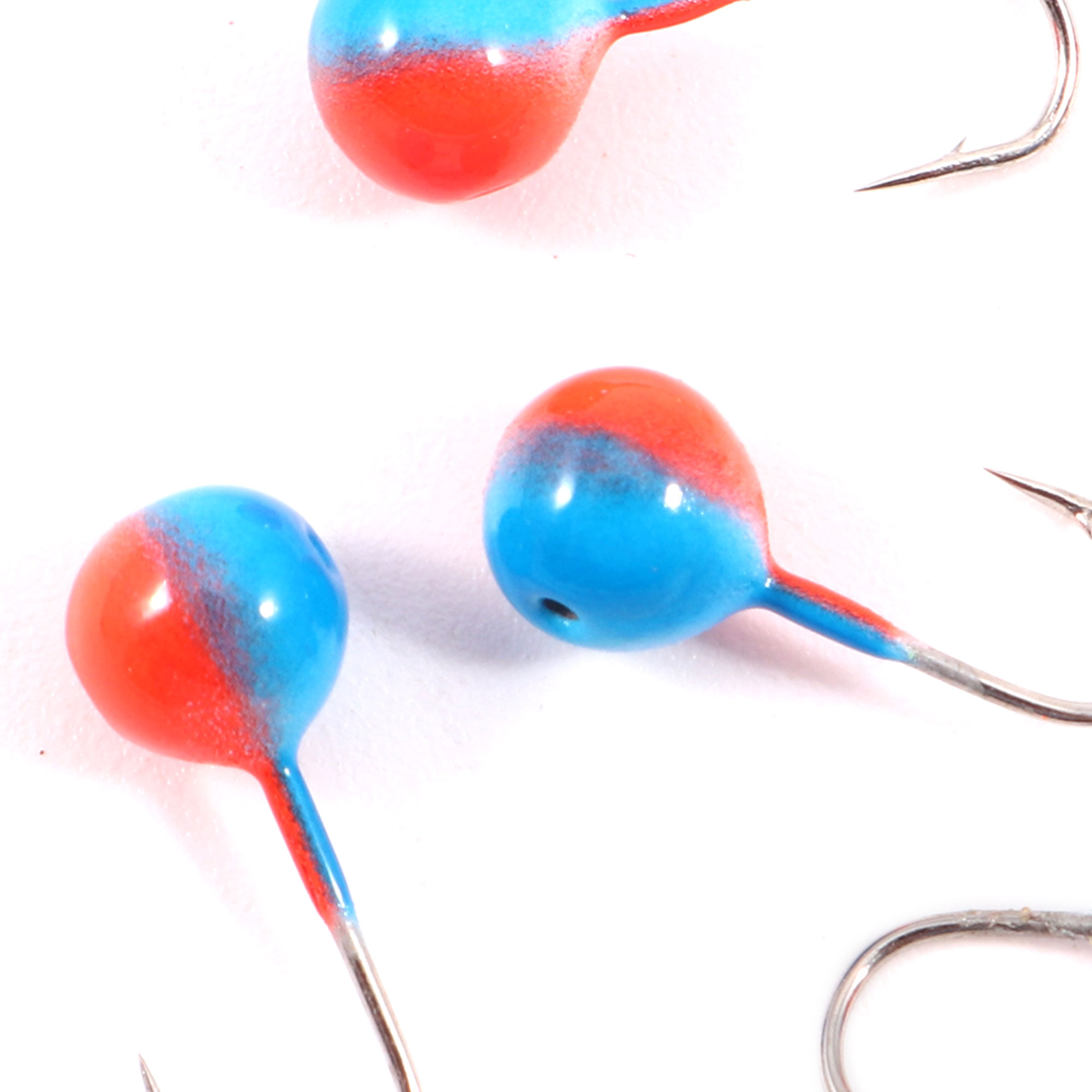 Мормышка вольф"ЯМАН"Шар с отв, р.3,5 вес 0,40 цв.красно-синий(уп.5 шт.)