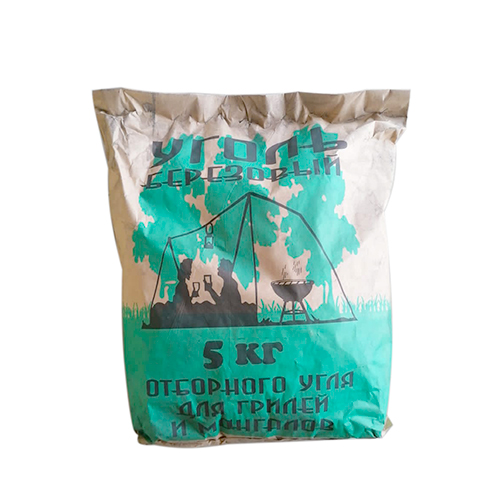 Уголь древесный березовый 5 кг (поддон-50 шт) (20/50)