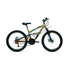 Велосипед ALTAIR MTB FS 24 disc (24" 18ск. рост 15") бежевый/черный (2020-2021) (RBKT1F14E002)