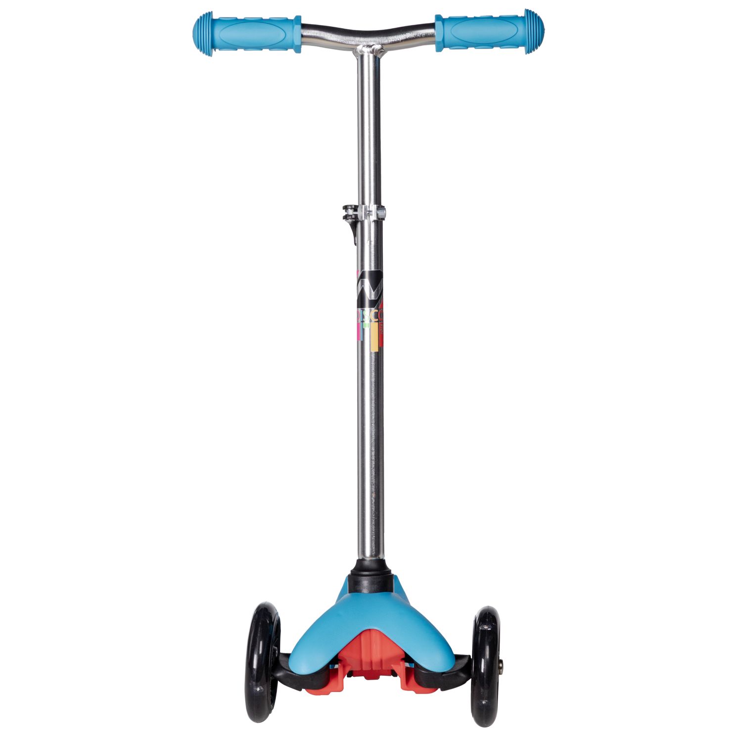 Самокат Novatrack Disco-kids Basic, колеса 120x76мм, синий