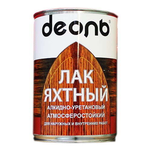 Лак яхтный полуматовый 0,75л алкидно-уретановый (ДЕОЛЬ) быстросох. (6/6)
