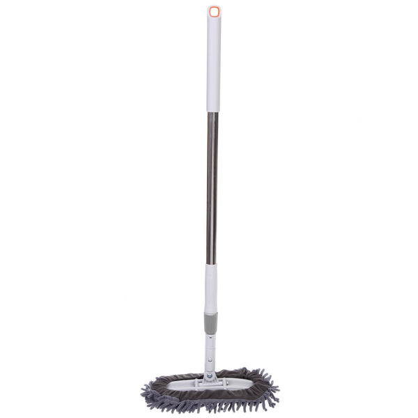 Швабра с насадкой из микрофибры, телескопическая ручка 77-120см силиконовое основание ZY5011