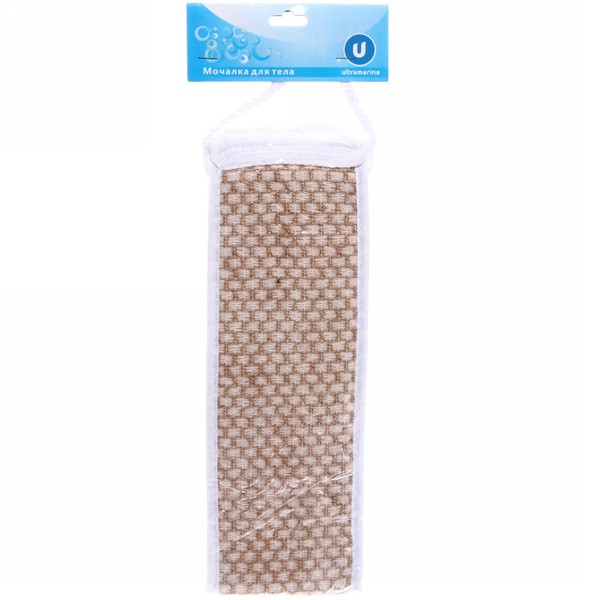 Мочалка для тела комбинированная "Ultramarine - С легким паром", 60*10см