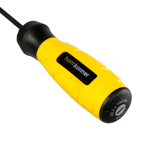 Отвертка шлицевая 3х100 алмазный наконечник твердость 59 HRC, S2 Hanskonner HK1040-16-SL3-100