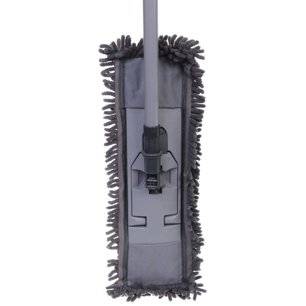 Швабра Селфи с насадкой из микрофибры, насадка 100гр ,букли Gray 
