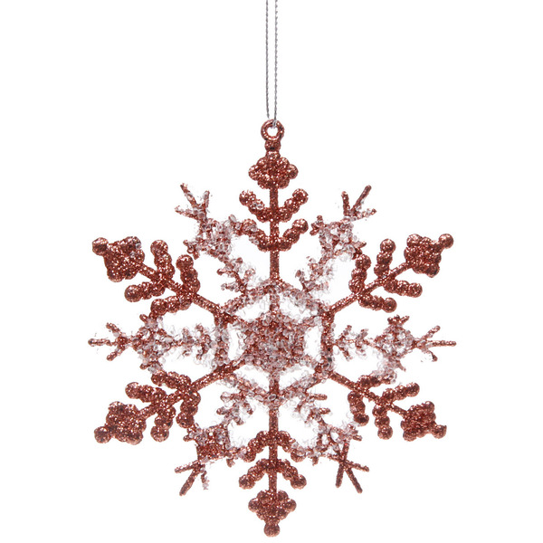 Подвеска "Снежные узоры зимы" 11 см, Янтарь