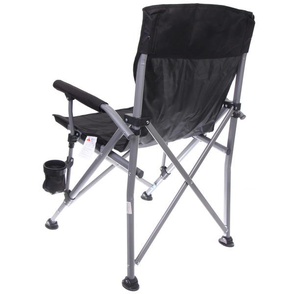 Кресло складное с подлокотниками до 100 кг SJ-0054, 58*58*92 см, цвет: чёрный, ТуристМастер