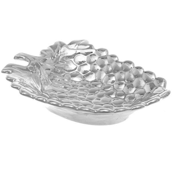 Подставка керамическая "GOLD Podarok", лоза, цвет серебро, 18*13см (упаковка индив. пленка)