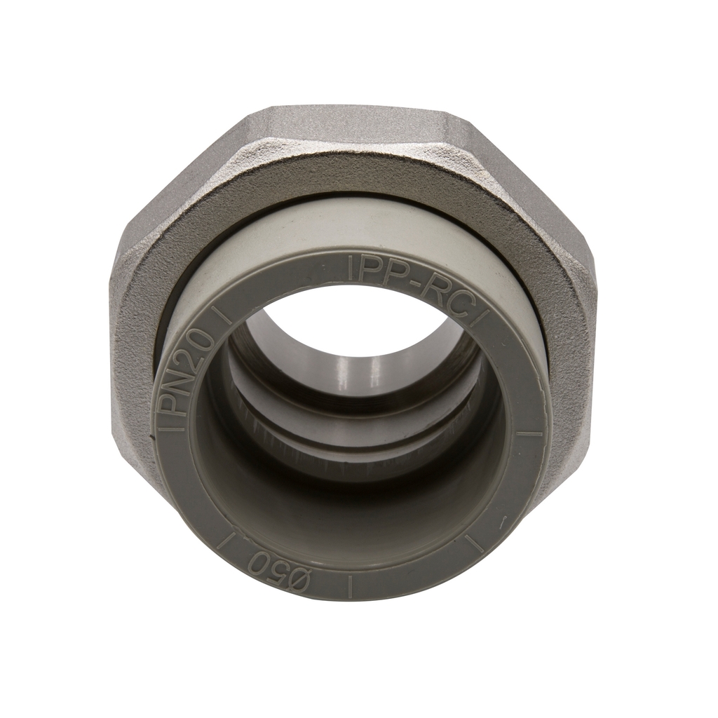 Муфта комб. разъемная, нар 50х1 1/2'' EVER® plast  СЕРЫЙ (Россия)