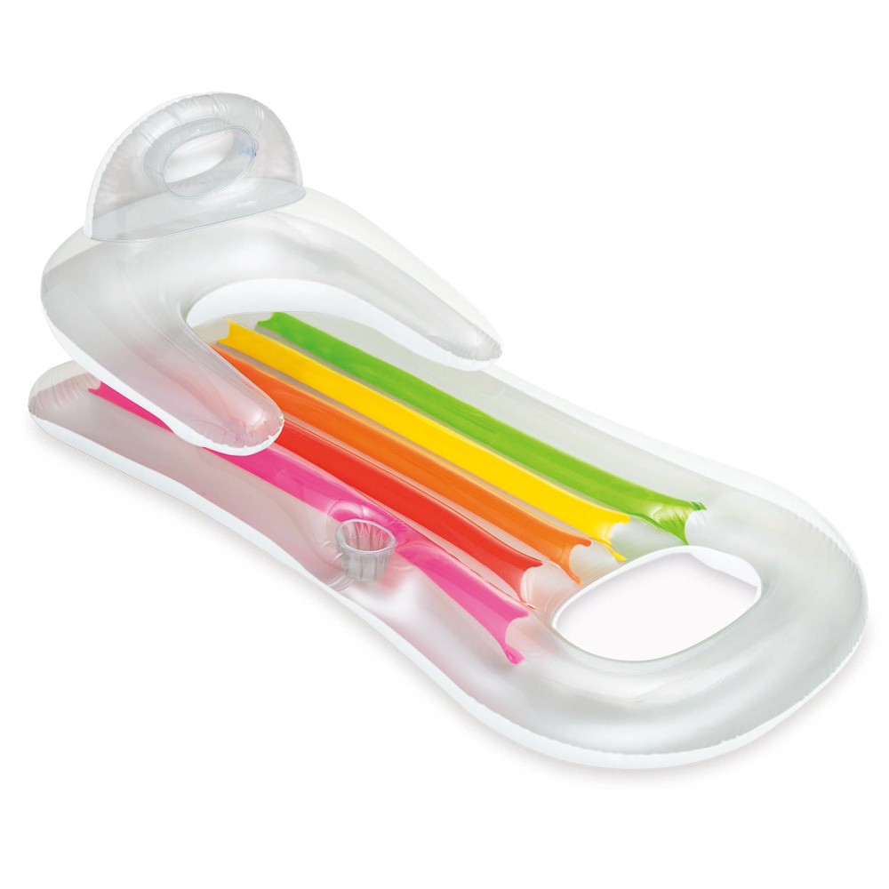 INTEX Матрас-кресло надувной с окном, 160x85см, 2 камеры, 2 цвета, рем комплект, 58802NP