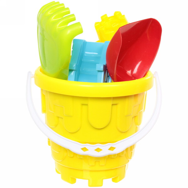 Набор для игры в песочнице "Строитель замков", 21*16 см, 6 предметов, микс