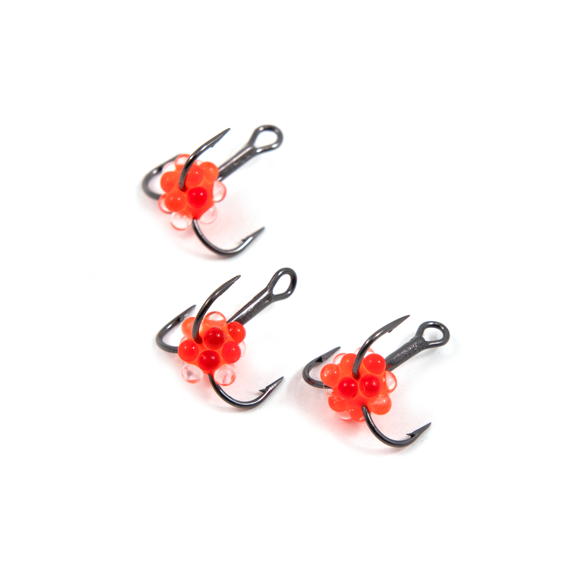 Крючок-тройник ЯМАН с икринкой, размер 14 (INT), цв. ФК (5 шт.)