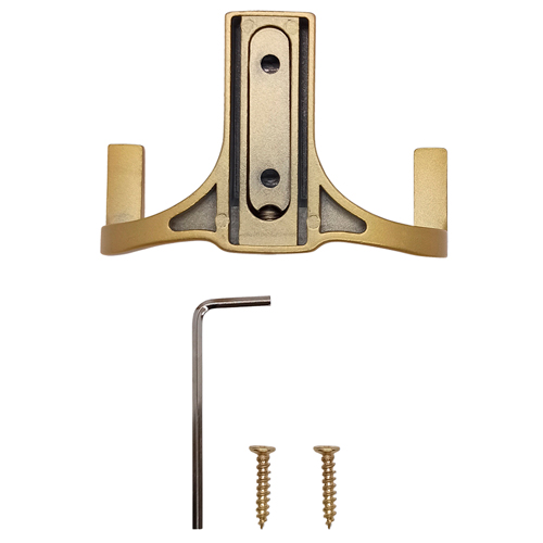 Крючок мебельный Trodos " ZY-146B" 2-рожковый, сатиновое золото, матовый