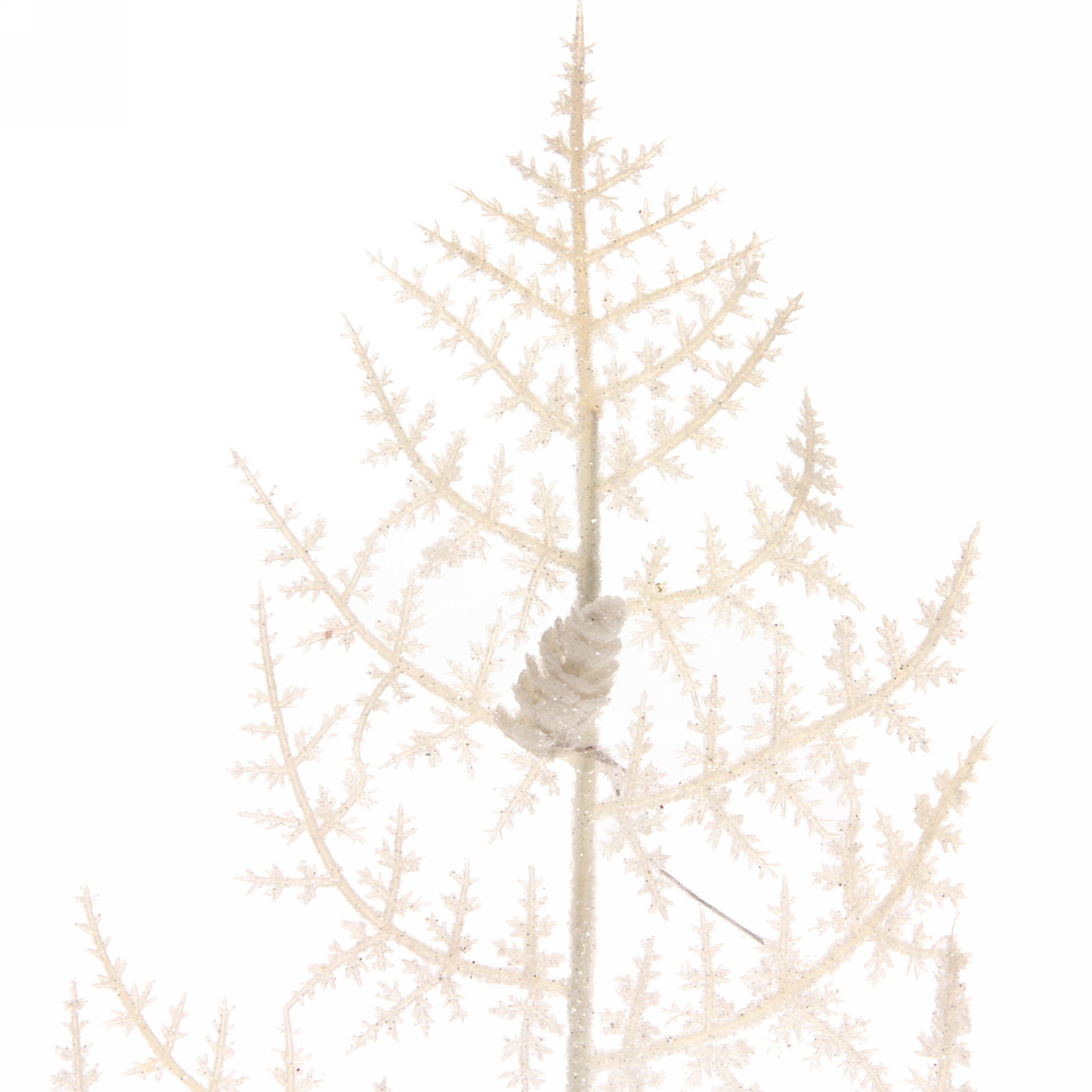 Ветка хвойная "Сосновые шишки" 80 см, Белый