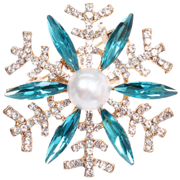 Брошь "Зимняя сказка - Волшебная снежинка" 4*1см