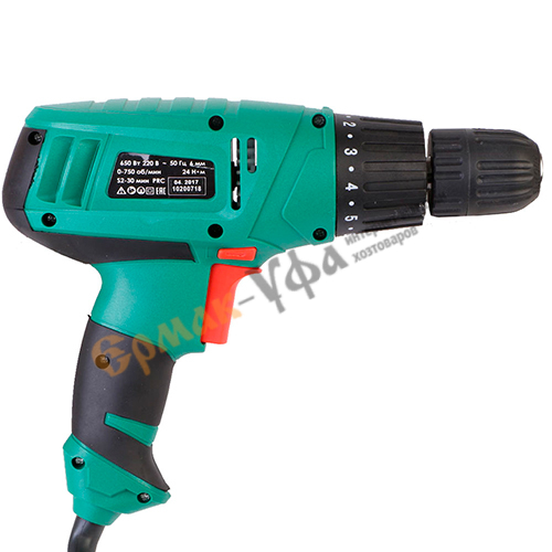 Дрель-шуруповерт сетевой ДИФМАШ, ШС-020  ( 650 Вт, 0-750 об/мин, реверс)