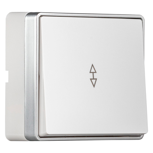 Выключатель проходной 1-клавишный 10А белый "Сириус" (SBE-07w-10-SW12-0)