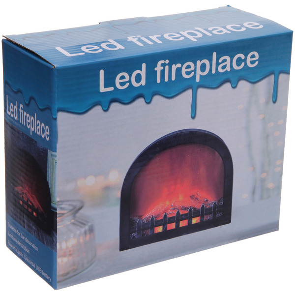 Сувенир с подсветкой "КАМИН - Уютный вечер" 23*19*8 см (питание от USB и батареек)