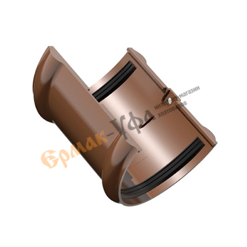 Водосточная система VERAT-Соединитель желоба, цвет коричневый (1/10)