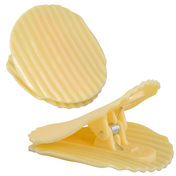 Набор зажимов "Чипсы". 2 шт. Размер 6х5х3,5 см. 