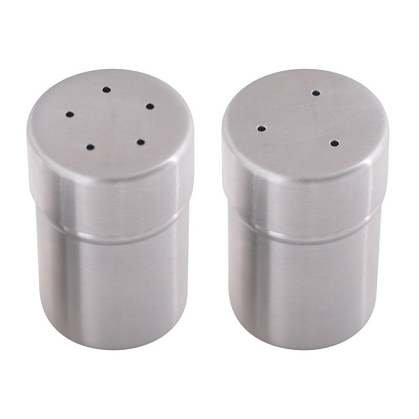 Набор для специй 2 предмета. Солонка и перечница. "Дорожный дуэт". Диаметр 4 см, высота 6,4 см.