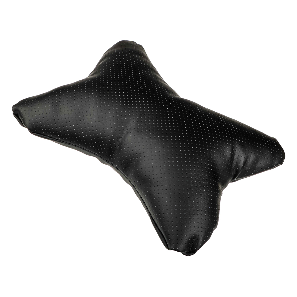 NEW GALAXY Подушка на подголовник "косточка" перфор.экокожа, 29x23см, черная