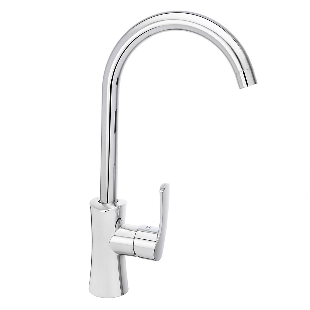 СоюзКран Смеситель для кухни, поворотный излив 25см, керам. картридж 35мм, хром,SK01-R141