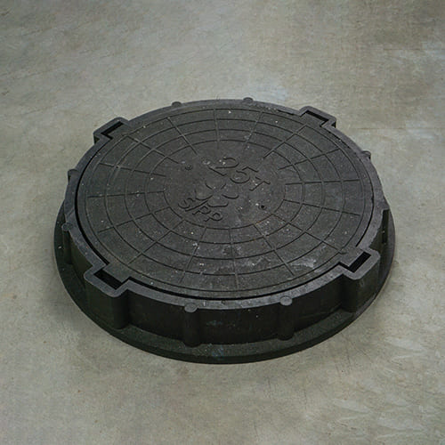 Люк канализ. SPETSTEXNIK 25 т черный усиленный ГОСТ(1/20)