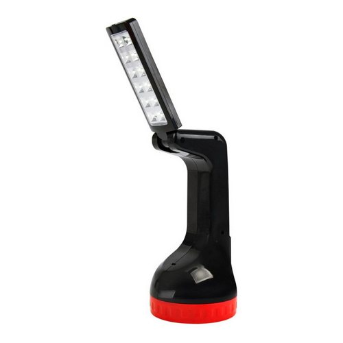 Аккумуляторный фонарь-прожектор 2 в 1 1W+18 SMD, черный (SBF-303-K)/60