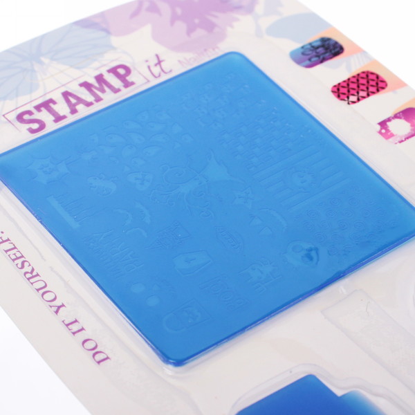 Набор для дизайна ногтей - стемпинг "VivA Manicur", пластина квадрат, микс 4 цвета, 18*11см